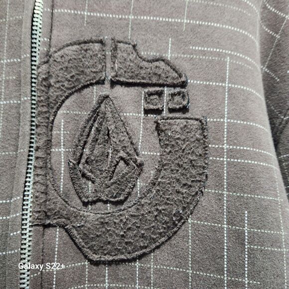 Volcom Hoodie Mens SZ Small VTG Y2K Fleece Streetwear Urban Hip Hop 90's Fleece - Picture 5 of 5